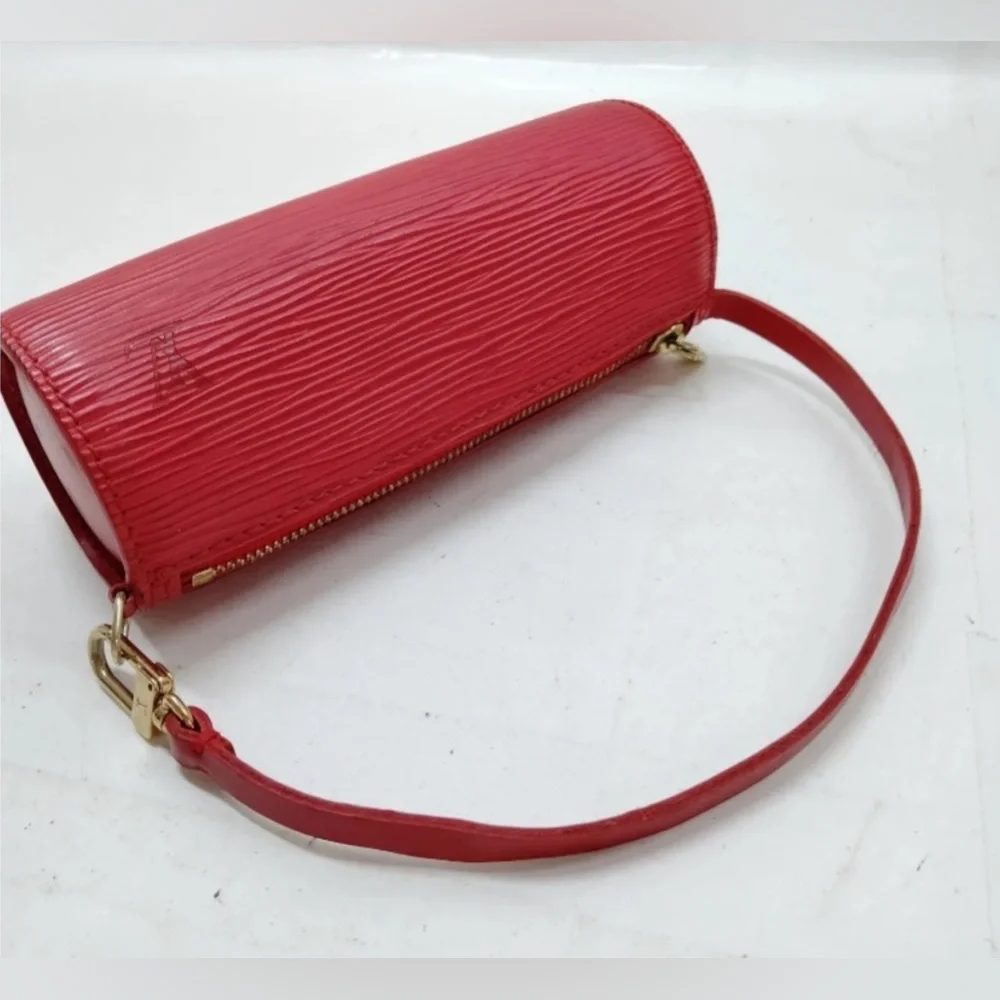 Louis Vuitton Red Epi Leather Cylinder Wristlet